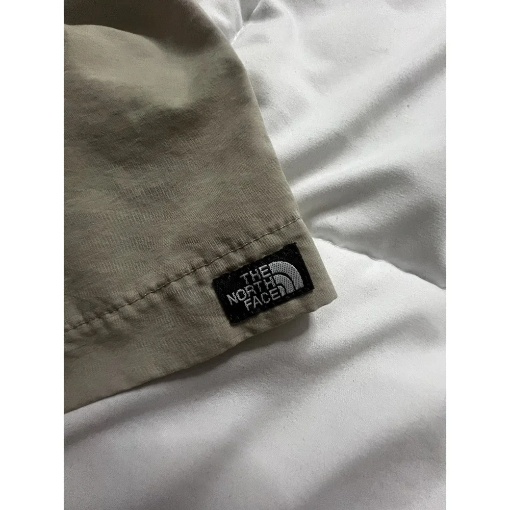 The North Face Tan Button Up Shirt Men's Size Medium Short Sleeve Hiking